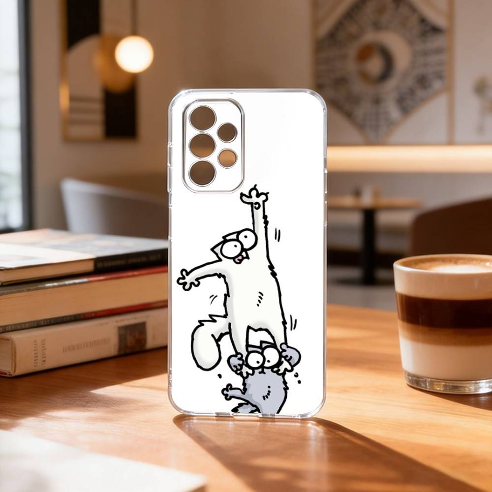 

S-Simons And Cats-s Phone Case Transparent Silicone Soft For Samsung S25,S24,S21,S22,S23,S30,Ultra,S20,Plus,Fe Samsung S25