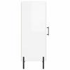 Sideboard High Gloss White 34.5 x 34 x 90 cm Engineered Wood