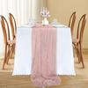 2 Pack Cheesecloth Table Runners Cheese Table Cloth Gauze Boho for Wedding Bridal Shower Baby Shower Party Table Decorations