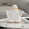 Atmospheric Night Light Decor Ghost Ornament with Warm Light, Cute Spooky Luminous Figurine, Resin Ornaments for Tabletop And Window Decoration Three
