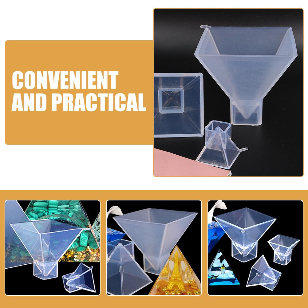 High Quality Silicone Pyramid Mold for Resin Making DIY Pyramid Shape Craft Mold for Epoxy Artwork and Desktop Ornament Projects