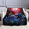 1PC TV Time Man Cartoon Print Blanket Warm Soft and Comfortable Home Travel Blanket Sofa Bedding Camping RV Blanket