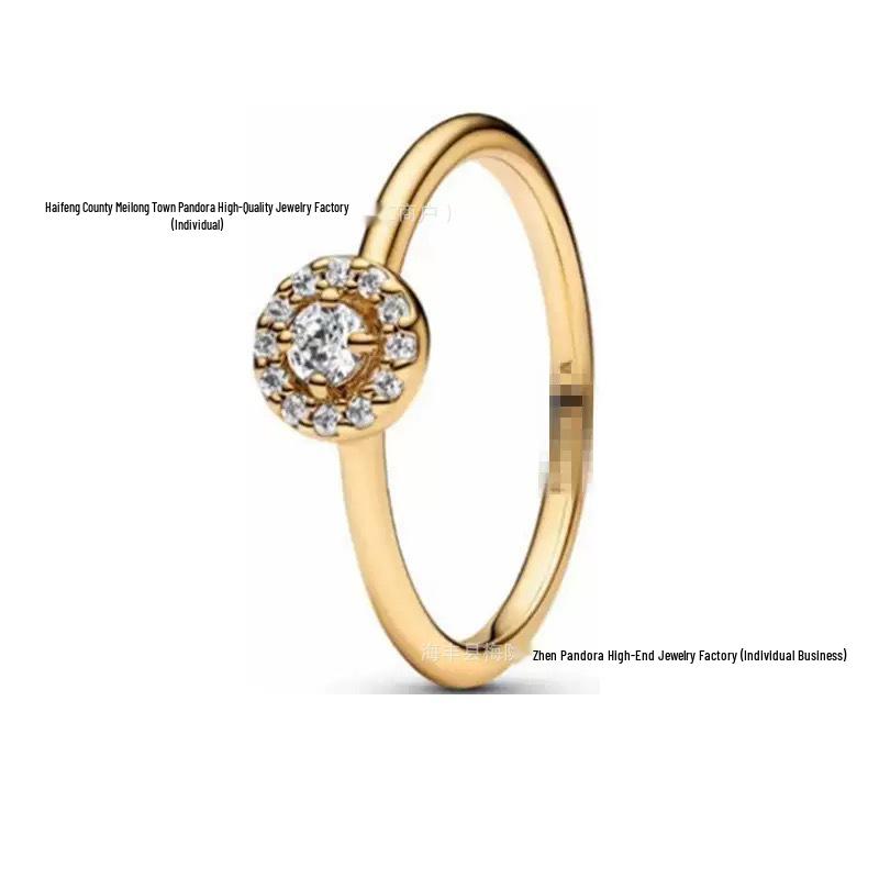 Inele pentru Cuplu Pandora Coroană de Aur Inimă Argint Sterling S925 Cadou de Crăciun