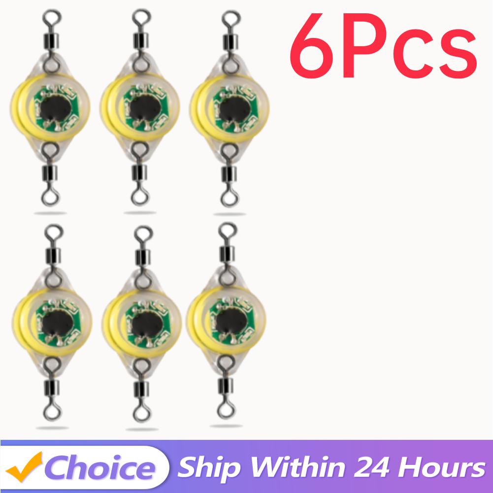 5-2PCS LED Fishing Lure Light Flashing 4Color Deep Drop Underwater Eye Shape Fishing Squid Fishing Bait Luminous Attracting Fish