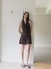 Madin Adele Coulle Neck Dress Brown