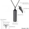Ashes Pendant Cylindrical Small Wings Memory of Loved Ones Pet Cat Dog Necklace Easy To Carry Everyday Wear Pet Tribute Supplies