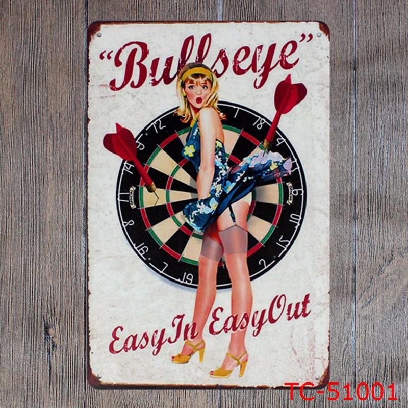 Retro Motorcycle Tin Painting for Home Decor - Frameless Wall Art for Bar or Hotel