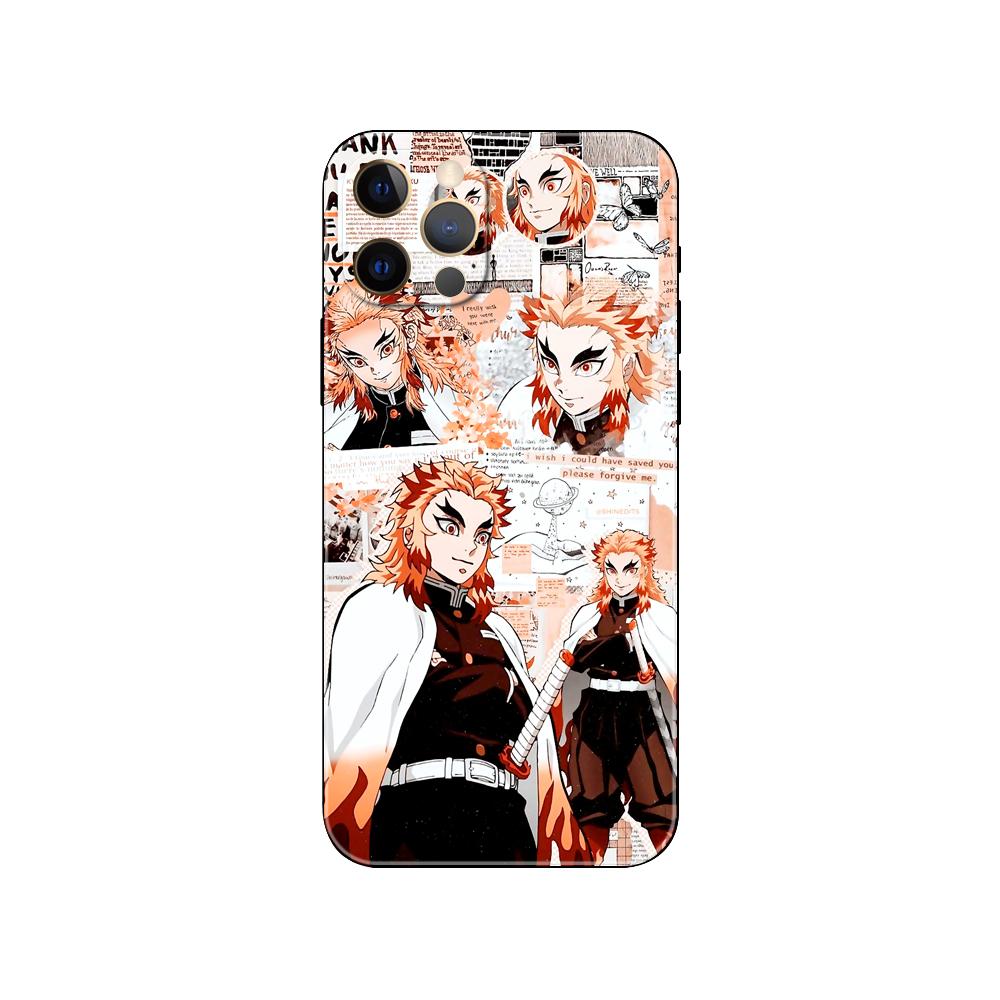 Kimetsu No Yaiba Demon Slayer Anime Phone Case for Iphone 2020se 6 6s 7 8 Plus X 10 XR XS 11 12 13 Mini Pro MAX Black Tpu Back