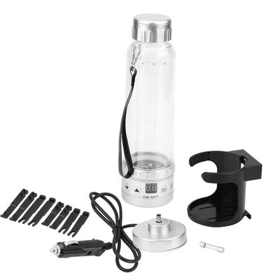 12V 24V Car Electric Kettle Auto Travel Heated Cup Water Heater Heating Bottle Silver