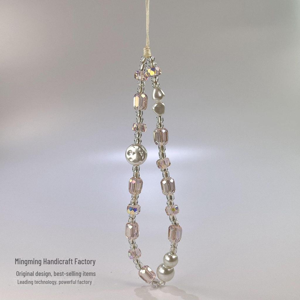 Wuwu Freedom Pink Diamond Anti-fall mobilkjede - stilig japansk og koreansk armbånddesign