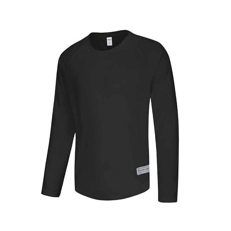 Men's Outdoor Quick-Dry Loose-Fit Long Sleeve Running Shirt - Plus Size, Sweat-Wicking, Marathon Team Uniform for Spring and Autumn Fitness