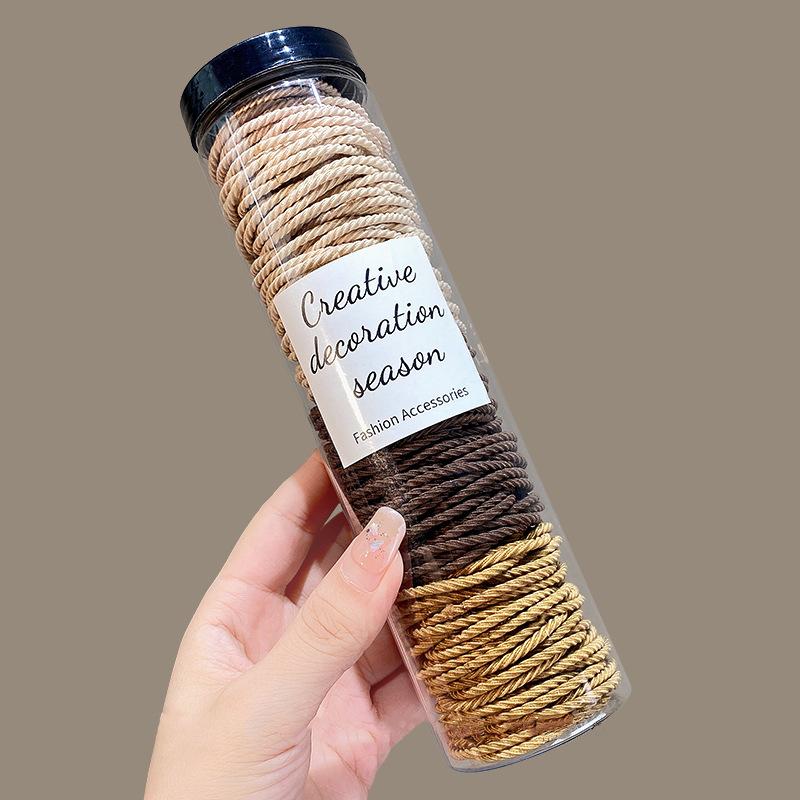 100pcs/lot Hair Bands Scrunchie Solid Color Elastic Rubber Band Hair Band Tie Headband Hair Accessories for Ponytail Hairbands