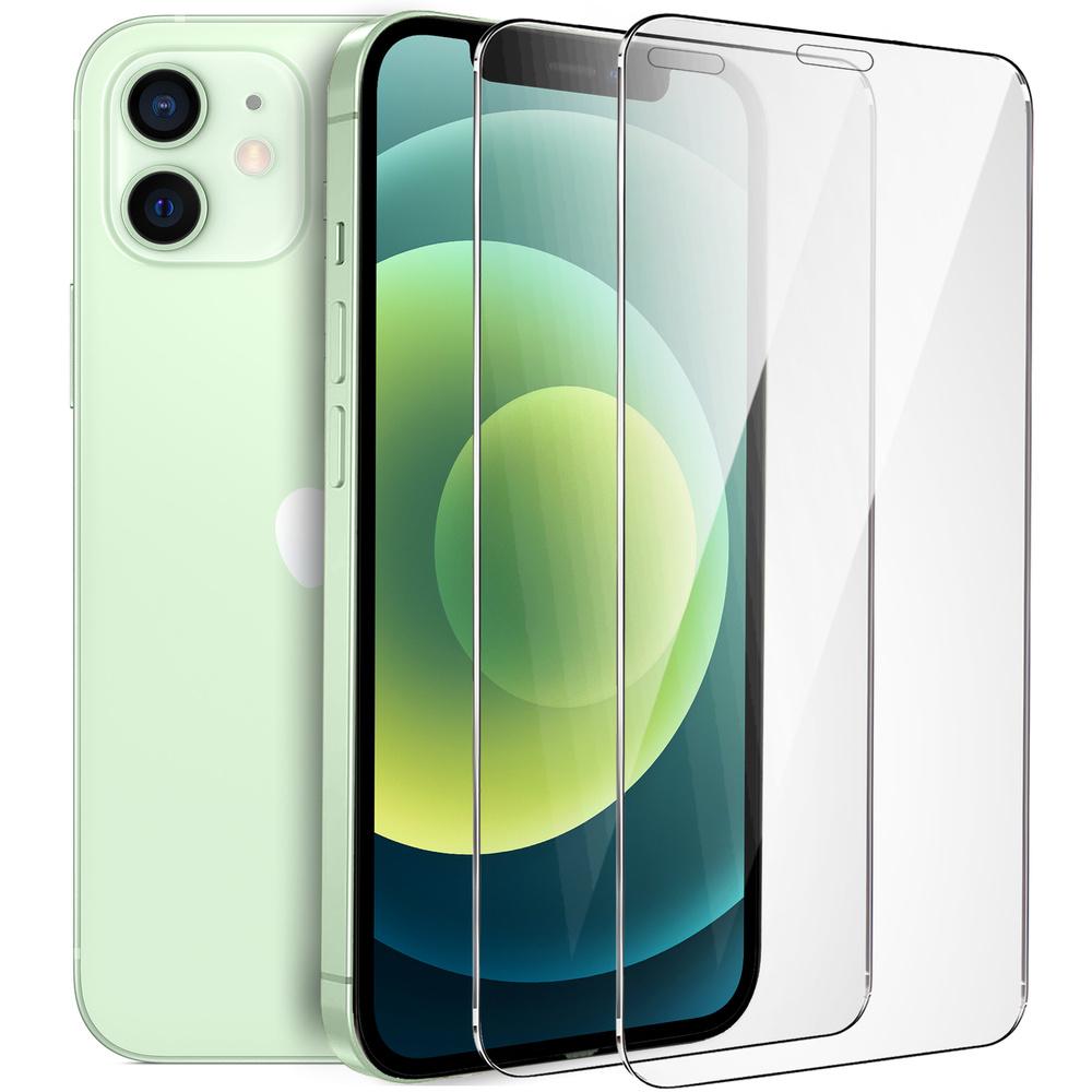 2x Tempered Glass for iPhone 12 Mini, ERBORD 9H Hard Glass, Glass