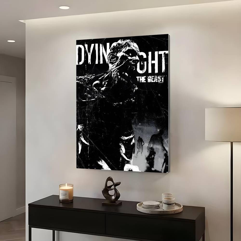 1pc Game D-Dying Light The Beast Poster Sticker Print Waterproof Wall Art For Living Room Bedroom Home Decor