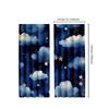 2pcs Classic Style Blackout Curtains   Dark Blue Watercolor Night Sky with Stars   Polyester Drapes for Kids Bedroom Bathroom