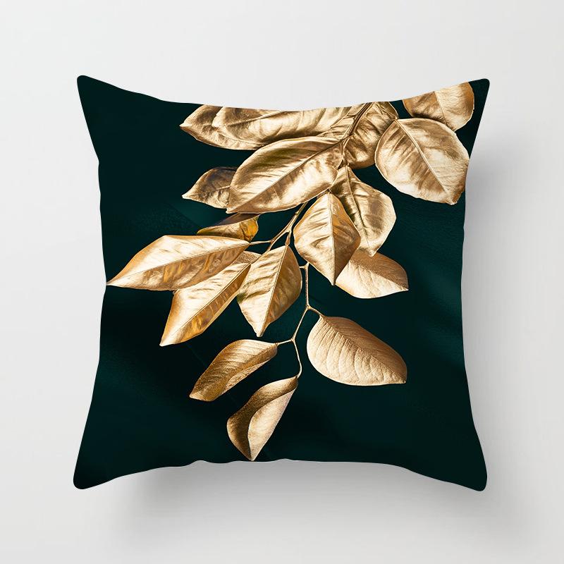 Nordic Style Modern Gold Pillowcase Home Pillow Light Luxury Sofa Pillow Cushion Cover