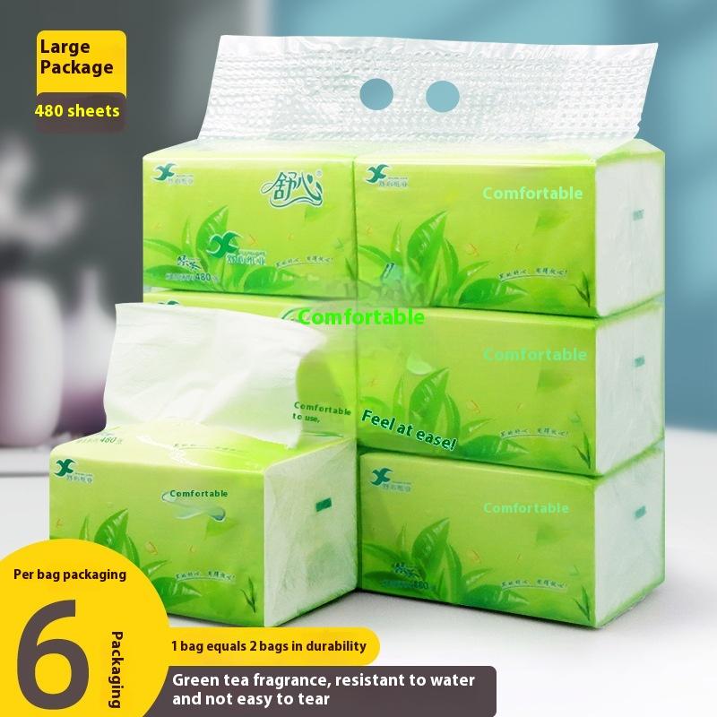 High Quality 160 Tissue Paper Bag for Household Use Soft and Skin Friendly Green Tea Fragrance Suitable for Mother and Baby