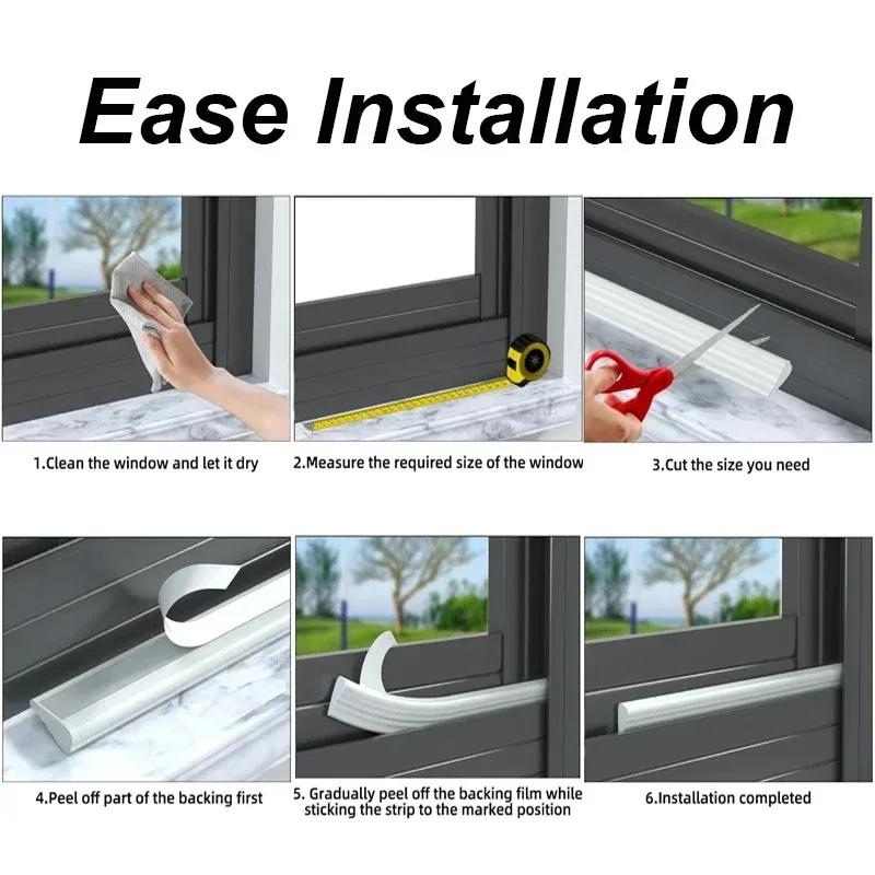 Tira de Vedação para Janela ZEXEF Espuma Isolamento Acústico Tira à Prova de Vento para Parte Inferior da Porta Janela Vedação Acústica de Espuma Inseto