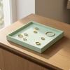Band Display Tray Radial Slot Pattern Jewelry Textured Surface Green Ring