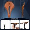 BUCKLOS Sillín de Bicicleta 250*150/160mm Cuero Carretera MTB Asiento Cojín Cómodo Universal Sillín de Bicicleta de Ejercicio Piezas de Bicicleta