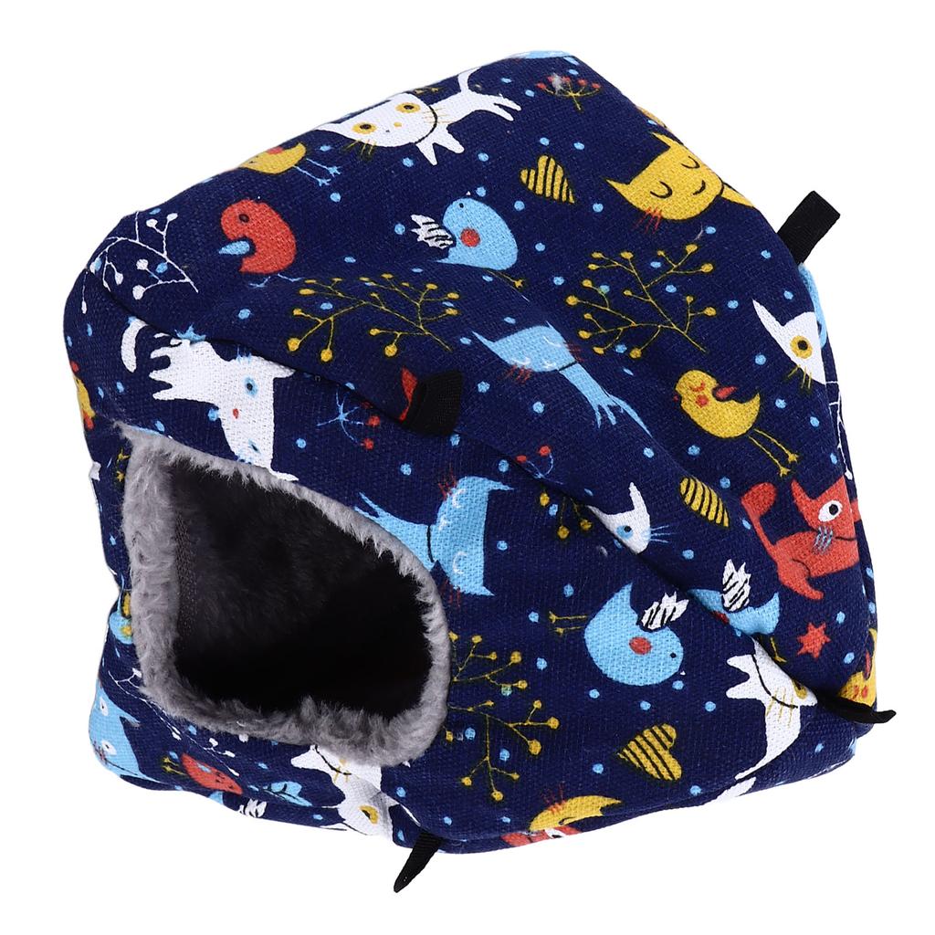 Ciepłe wiszące gniazdo dla papugi, pogrubione, wiszące, oszczędzające miejsce, pluszowy namiot dla ptaków z haczykami dla wiewiórki, papugi