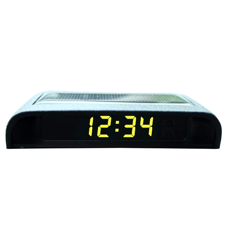 Solar Energy Charged Car Dashboard Clock with Luminous Hands Convenient Solar Powered Vehicle Clock for Night Time Use