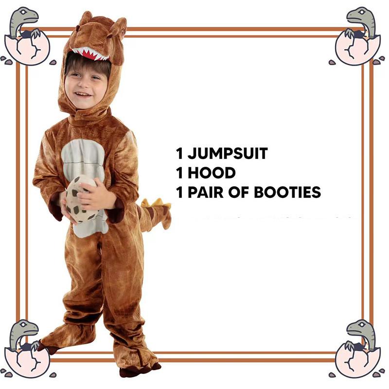 Dinosaur Halloween Onesie For Kids With Polyester Fabric And Fun Cartoon Design For Costume Party
