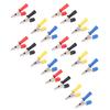 5Set Test Leads Clips Brass PVC Car Battery Charging Tests Clamp with 4mm Jacks for Wires