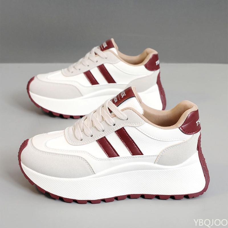 

Новые летне-осенние женские туфли на толстой подошве с увеличенной высотой, повседневные спортивные простые удобные женские модные туфли 41 красный