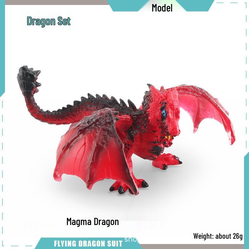 Western Battle Warcraft Knight & Dragon Figurines with Octopus Monster, Ice Demon, Stone Cow & Black Panther