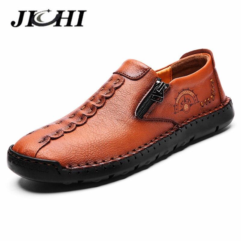 Buy JICHI Men Loafers Fashion Design Leather Casual Shoes Men