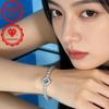 Silver-Plated Four-Leaf Clover Zircon Bracelet - Exquisite Handcrafted Jewelry