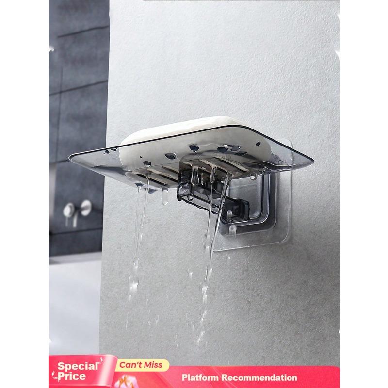 Soap Dish, Waterproof Soap Holder, Hole-Free Soap Tray, No-Drilling Soap Holder