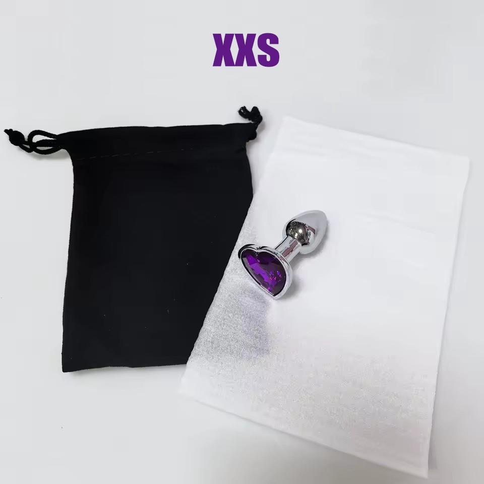Heart Base Metal Anal Plug Stainless Beginner 5 Size Butt Plug Anus Masturbation Stimulator Dildos Adult Sex Toys For Man Women