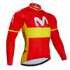 Movistar Autumn Pro Team Cycling Jersey19D Bib Set MTB Uniform Bicycle Clothing Quick Dry Bike Clothes Mens Long Cycling Wear