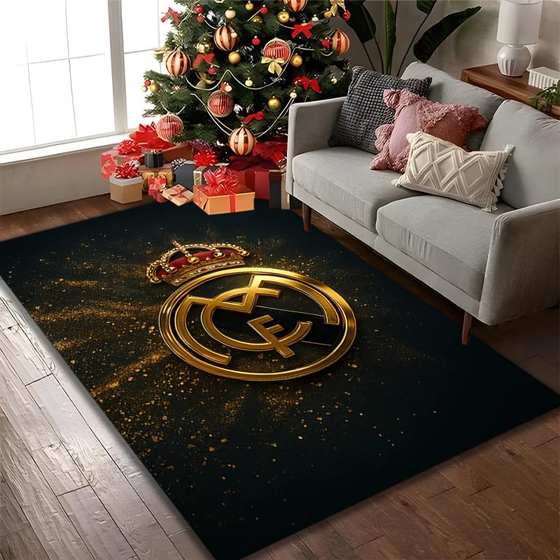 1pc Area Rug Appropriate for Office, Real Madrid Carpet, Versatile Printed Chair Rug, Durable Home Sofa Carpet