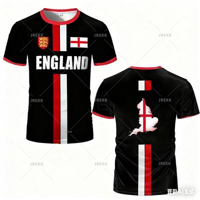 Anglia Koszulka Piłkarska Męskie Koszulki Sportowe Maillot Football Luźne Szybkoschnące Top Unisex Codzienne Koszulki Top Y2k Męskie Prezenty