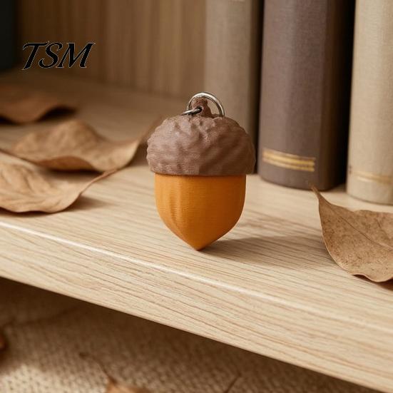 Tactile Clicker Toy 3D Printed Acorn Fidget Clicker, Fake Finger Stress Portable Reliever Relief Push Toy, Gift for Kids Teens Adults