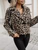 Stylish Zebra Print Furry Short Jacket with Suit Collar for Autumn and Winter