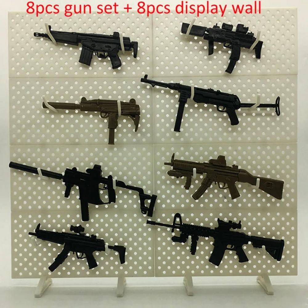 1:6 Scale Toy Mini Gun Model M134 MG42 AK47 98K Rifle Puzzles Building Bricks Assembly Weapon Scene Sandpan Game Toy
