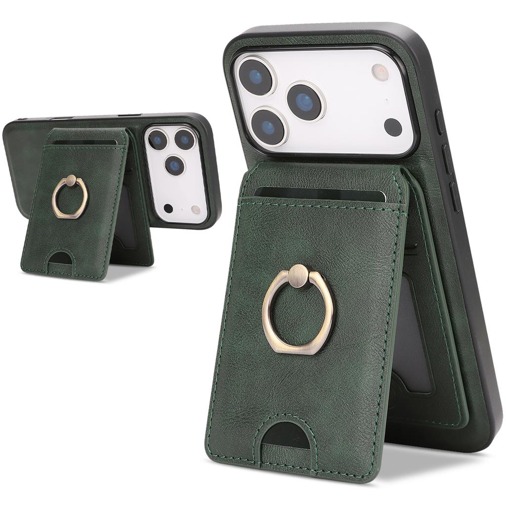 in 1 Detachable Vertical Magnetic Card Solt Ring Holder Wallet Leather Case For iPhone 17 16 Pro Max 15 Plus 14 13 12 Bag Cover