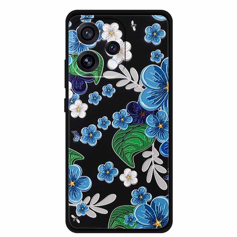 3D Emboss Case For Oppo Reno15 5G Phone Case Reno 15 Coque Flowers Silicone Soft Back Cover For Oppo Reno 15C 5G 2025 Case Funda
