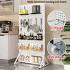 Metal Pegboard with Stand Movable Floor Standing Storage Rack Jewelry Hat Display Pegboard  Tools for Bedrooms Living Rooms and Kitchen