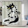 Black Cat Guitar Shower Curtain Creative Home Decor Item For Bathroom