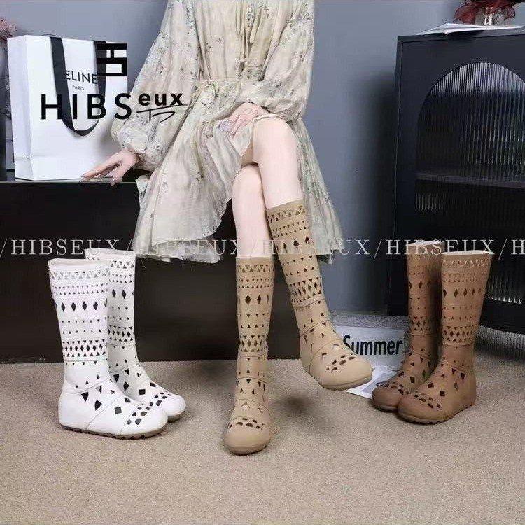 Comfortable Summer New Thin Inner Height Increase Women 2025 Summer New Versatile Hollow Breathable Fashion Boots