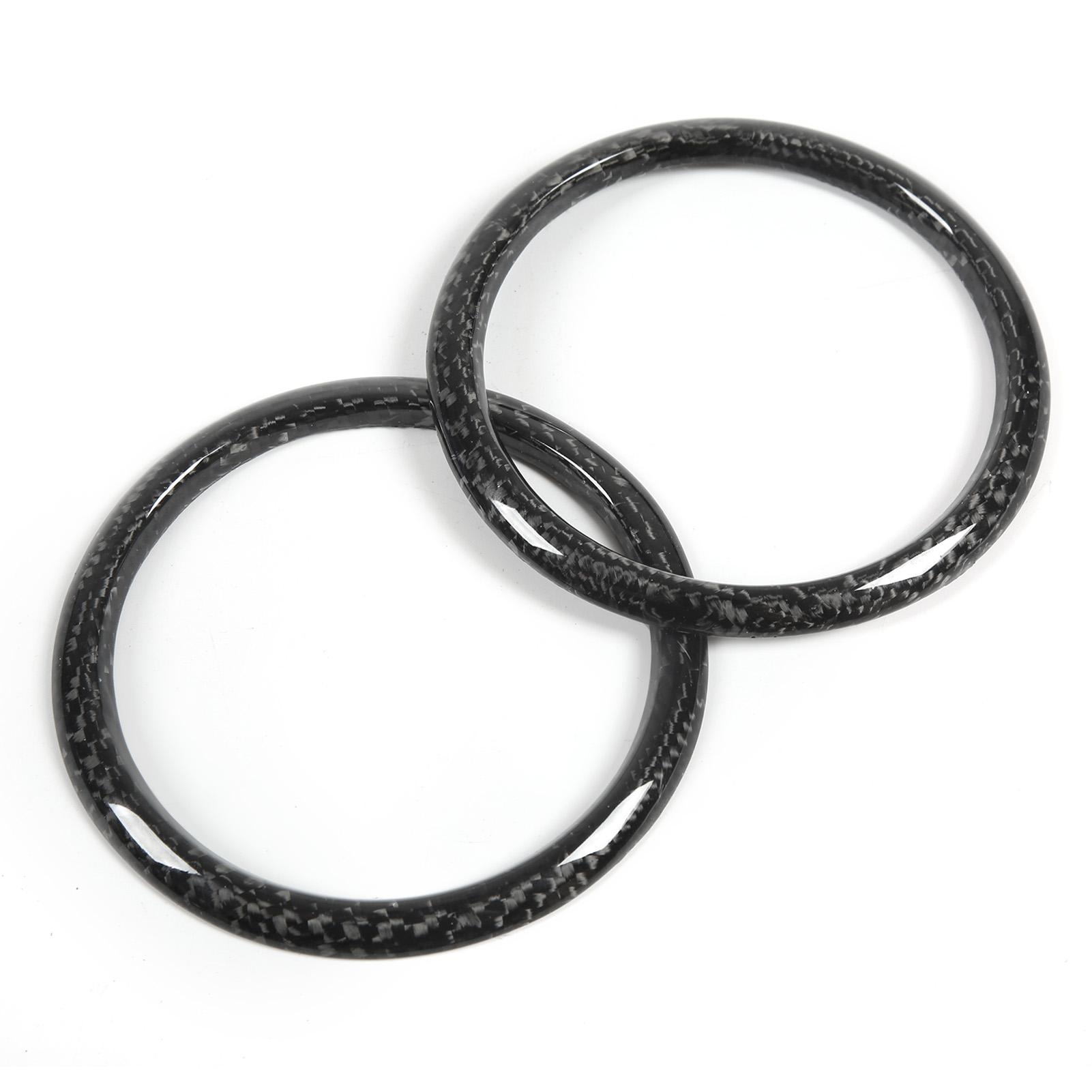 

2pcs Car AC Outlet Ring Carbon Fiber Air Conditioning Vent Trim Replacement for Subaru BRZ