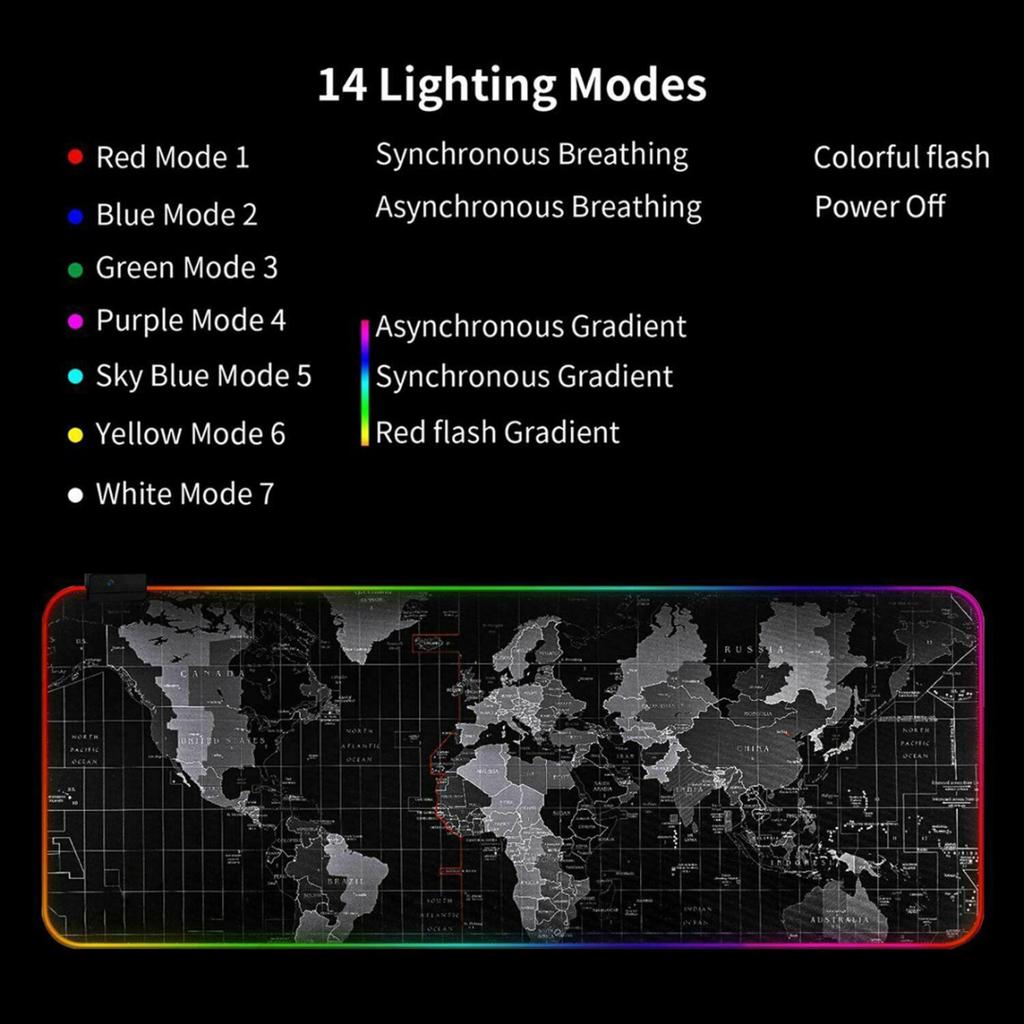 Led Keyboard Map Buy PDTO Large Map Colorful RGB LED Gaming Mouse Keyboard Pad Table Mat ...