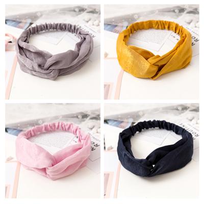 Moda Donna Ragazze Fasce per Capelli in Camoscio Fasce per Capelli Colore Solido Vintage Incrociate Turbanti Bandane Accessori per Capelli