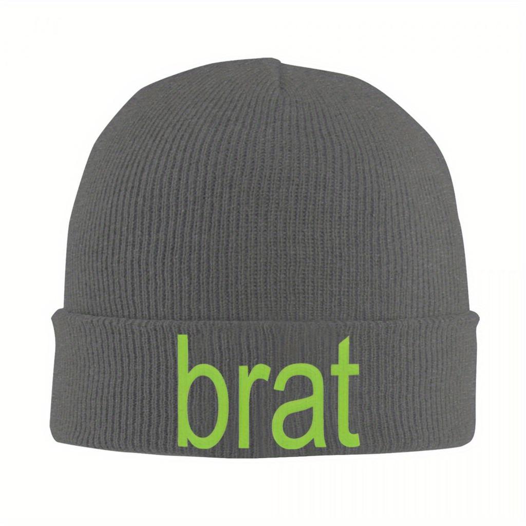 Brat Green Knitted Caps Women's Men's Skullies Beanies Winter Hats Charli XCX Album Casual Caps