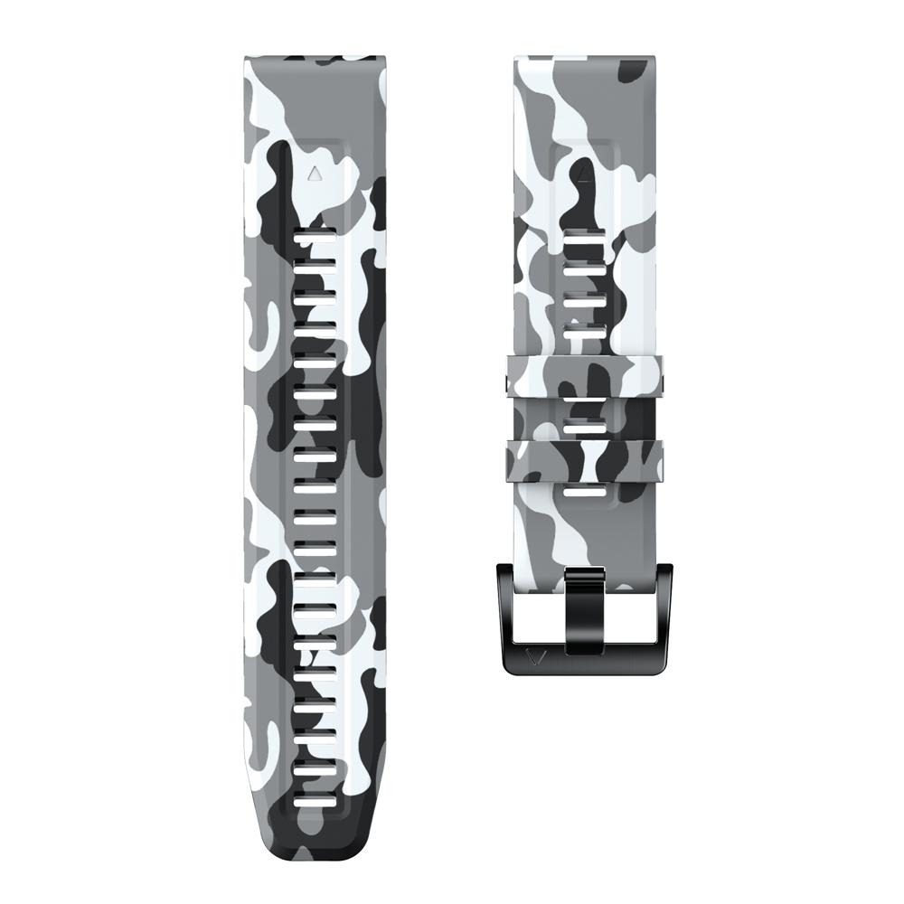 22/26mm Camouflage Silikon Uhrenarmband für Garmin Fenix 8 Pro E 8 7X 7/Instinct 2x/Tactix 8 7X/Forerunner 970 965 Uhrenarmbänder